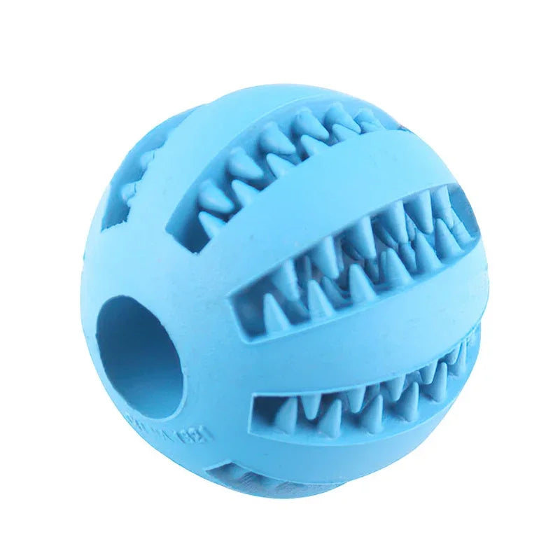 Interactive Dog Ball Toy for Small Dogs – Chewable Rubber Food Dispensing Ball, Puppy Tooth Cleaning & Play Accessory