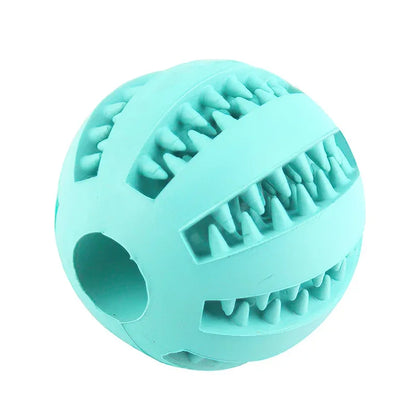 Interactive Dog Ball Toy for Small Dogs – Chewable Rubber Food Dispensing Ball, Puppy Tooth Cleaning & Play Accessory