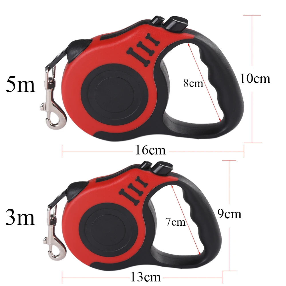 3M-5M Retractable Dog Leash - Durable, Tangle-Free